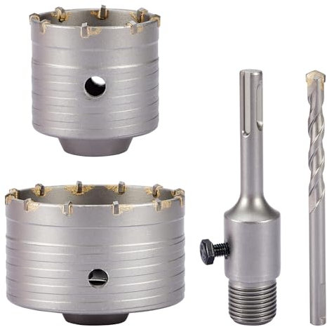 Gedlex M22 Punte SDS Plus 68mm, Fresa Carotatrice a Tazza 100mm, Carotatrice a Tazza per Muro con Testa Abrasiva YG8, con Manico Rotondo da 110mm, per Cemento, Mattoni, Pietra