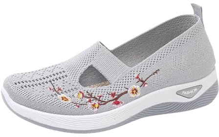 Zapatillas Verano Mujer Ligeras Comodos Deportivas Ortopedicas Zapatos sin Cordones Antideslizantes Zapato Calzado Fascitis Plantar Caminar Transpirables para Sapatos Plataforma