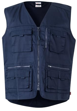 Velilla 105901; Chaleco Multibolsillos; Color Azul Navy; Talla L
