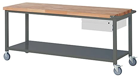 Etabli mobile STIER Premium avec 1 tiroir et plateau de rangement, lxPxH 2 000x700x880 mm