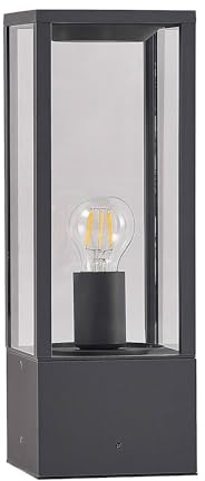 Lindby Outdoor Lights Peldar dimmable (Modern) in Black Made of Aluminium (1 Light Source, E27) from Pillar Garden Path Bollard lamp