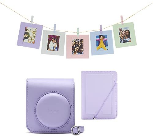 INSTAX mini 12 acessory kit, Camera case, Photo Album, Hanging Cards and pegs, Lilac Purple