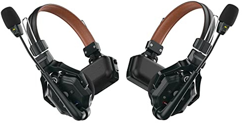 Hollyland Solidcom C1 Pro Wireless Intercom System ENC Geräuschunterdrückung Full Duplex 2 Nutzer 350m Teamkommunikation PTT Mute Single Headset für Kirche Drohne TV Film Produktion 1 Master&1 Remote