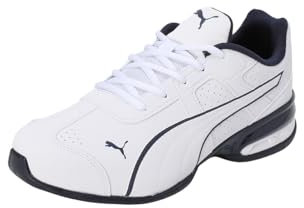 PUMA Unisex Tazon 7 Evo Road Running Shoe, White Navy, 43 EU