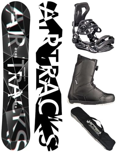 Airtracks Snowboard Set - Wide Board Refractions Game 159 - Softbindung Master - Softboots Master ATOP 44 - SB Bag