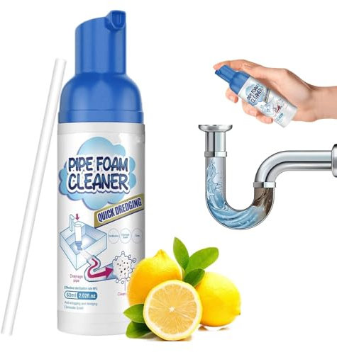 Detergente per Scarico in Schiuma,Detergente per Scarichi,Detergente per Tubi in Schiuma,Detergente per Scarico,Detergente in Schiuma per Scarichi di Scarico Detergente in Schiuma di Scarico,60 ml