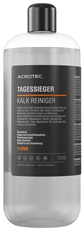 AcroTec® Entkalker TAGESSIEGER 1000 ml – Kraftvoller Kalk- & Urinsteinentferner für Küche & Bad – Konzentrat – Umweltfreundlich, vielseitig, vegan & schonend – Kalkreiniger, Kalklöser – Made in DE