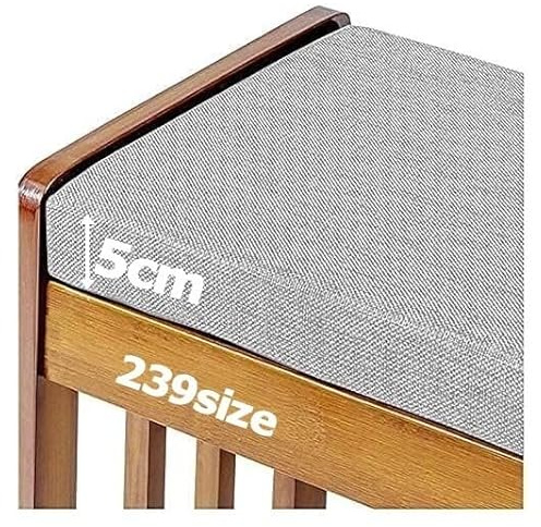 Coussins Pour Bancs de Jardin Banc Extérieur Canapé Décoratifs Chaise Coussin Tapis Sol Matelas Exterieur Epais Carrée Capitonné Banquette Palette Interieur Rond Rectangulaire(Gris clair,45x65 cm)