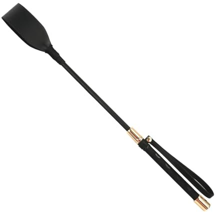 Swtgaah Fusta de equitación de Doma profesional, de poliuretano, 45 o 59 cm en 3 colores, ligera (a partir de 60 g), ideal para jinetes en entrenamiento y torneos (negro, 59 cm)