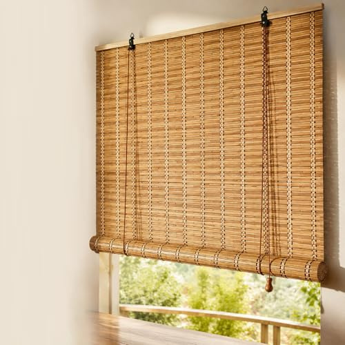 Made To Measure Bamboo Blinds For Windows Available In A Variety Of Colors And Styles | Corded Or Cordless Options | Easy To Install | Suitable For Indoor And Outdoor Use Corded Style
