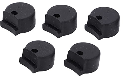 VBESTLIFE 5 Pack Thumb Rest Cushion Pads, 10mm Thickness Black Rubber Protectors for Oboe and Clarinet Instruments