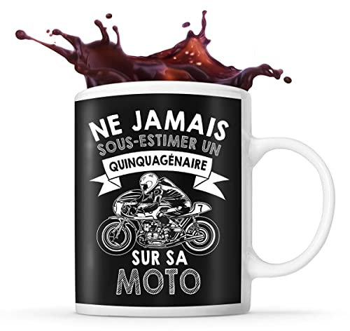 Mug Moto quinqua Quincagénaire Homme 50 ans