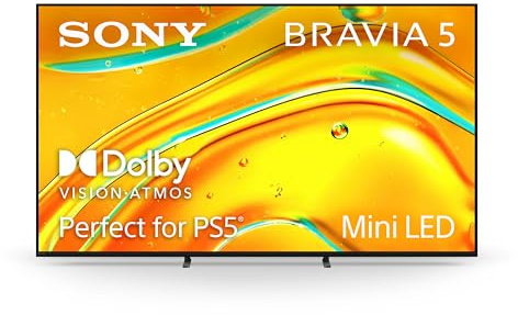 Sony BRAVIA 5 55 Inch TV, Mini LED, 4K Smart Google TV, XR Processor with AI Technology,120hz Television with Dolby Vision/Atmos, Exclusive Features for PlayStation®5, K-55XR50