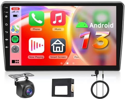 【8 Núcleo 4+64G】 Hodozzy Carplay Radio Coche para Peugeot 407 2004-2011,9 Pulgadas Autorradio Android con Pantalla Táctil/WiFi/GPS/RDS/FM/Bluetooth/USB/DSP