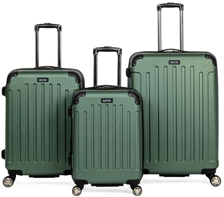 Kenneth Cole REACTION Renegade Luggage Expandable 8-Wheel Spinner Lightweight Hardside Suitcase, Cilantro, 3-Piece Set (20/24/28)
