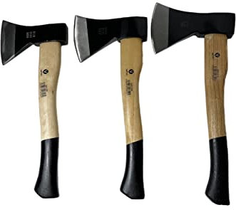 Beil Gartenaxt Spaltaxt 3 tlg Set 600/800/1000g Spaltbeil Holzstiel