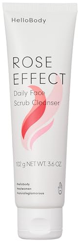 HelloBody ROSE EFFECT Crème nettoyante visage 100 ml – Gel nettoyant équilibrant pour un teint matifié – Élimine délicatement les impuretés et les cellules mortes – Argile rose
