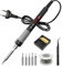 Fer à Souder kit, Électrique 90W Kit de Soudure Température Réglable 180℃~500℃ avec l'Interrupteur ON/OFF, 5 Pointes de Rechange pour Réparation Soudage Brasage Quotidiens