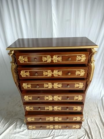 Kunibert Louis XIV. Louises - Mobili in stile barocco, stile rococò, credenza, credenza, colore: noce con oro, altezza 140 cm