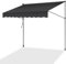 Store enrouleur avec bras articulé et manivelle - Hauteur réglable - Protection solaire pour terrasse, maison, jardin, balcon - Beige - 200,7 cm