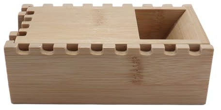 Ticha Tour de dés en bois, serrure à rouleaux en bois pour jeux de rôle, jeux de société et miniatures (14 x 7,5 x 13,8 cm)