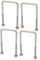 sourcing map 4 Stück Bügelschraube M6 x 45 x 85mm Quadratrohrschelle U Bolzen Quadratische U-Bügel Bügelschraube 304 Edelstahl U-Bolts mit Muttern für Auto Rohr Abschleppen Befestigung