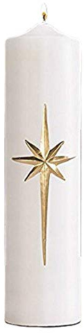 CB Church Supply Pillar Style Boxed 3 x 12-Inch Christ Candle by Will & Baumer, 1-Count, Bright Morning Star