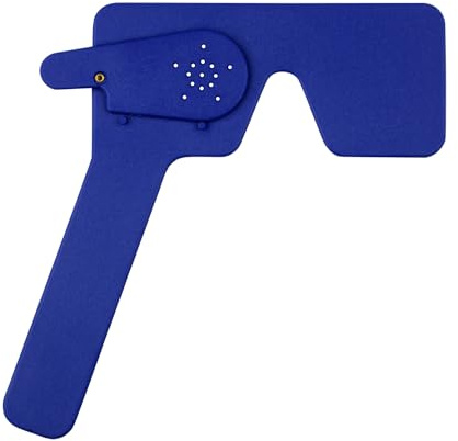 Ophthalmic Eye Occluder with Pinhole, 2-in-1 Vision Test Occluder for Optometrists, Eye Clinics & Optical Students, Lightweight Eye Exam Tool for Vision Testing & Training (Blue)