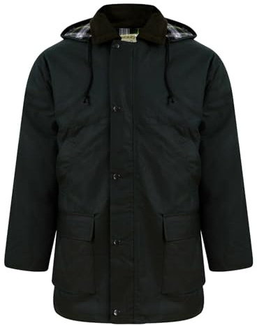 Gillicci MENS WAX COUNTRY PADDED COUNTRY OUTDOOR SHOOTING FISHING FARMING HUNTING TRENCH JACKET COAT