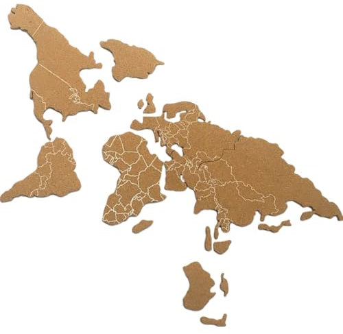 Bacheca Adesiva in Sughero Con Mappa Del Mondo Bacheca Da Parete Per Appunti Per Ufficio Bacheche Creative in Sughero Per Pareti