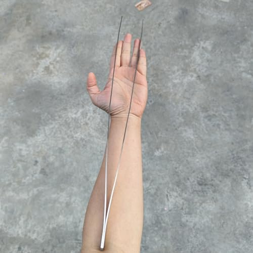 OAIDVEUY Extra Long 18.7 Inch Stainless Steel Tweezers Feeding Tongs (Longer Than Arms, Straight) for Aquarium & Terrarium