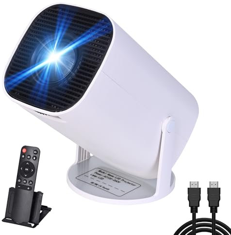 Projector Portable 4K Proyector Portatil Mini con Android 11 y Netflix Movil TV Projetores Portateis Miniproyector Smart Integrado Retroproyector Compatibile con iPhone, WiFi 6 BT 5.0 + Soporte Móvil