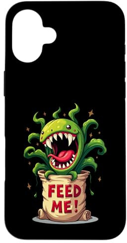 Feed Me Venus Flytrap Carnivorous Plant Humor Gardening Case for iPhone 16 Plus