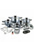 AMC - Batería de cocina (25 piezas, acero inoxidable, antiadherente, inducción)