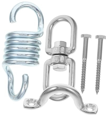 OFFSCH Kit Gancio Girevole per Amaca in Inossidabile Resistente per Altalena da e Esterno Supporto per Sedie Sospese Installazione Facile su Soffitti in Legno