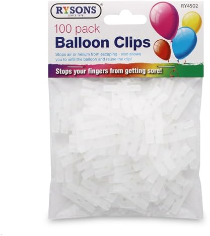 A2Z Balloon Clips Pack of 100 Reusable Fast Sealers Party Event Supplies | Plastic Ties Closure Accessories Birthday Wedding Shower Decoration Kit