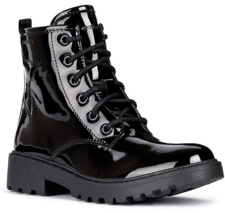 Geox J Casey Girl G, Botines Niñas, Negro, 35 EU