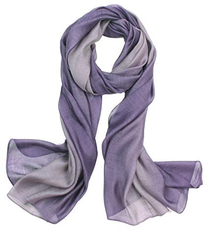 Sawekin Scarf for Women Cotton Silk Scarves Elegant Gradient Color Lightweight Fashion for Spring Winter Scarves Shawl Wraps