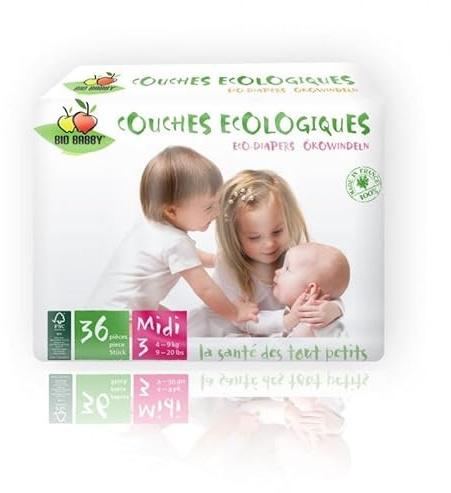 Bio Babby Midi - 4/9 kg - 36 pannolini ecologici