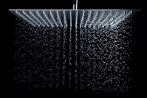 12 Zoll(30x30cm) Regendusche Duschkopf Edelstahl AISI304 Regenbrause Anti-Kalk-Düsen Duschkopf Regenduschkopf Quadratisch