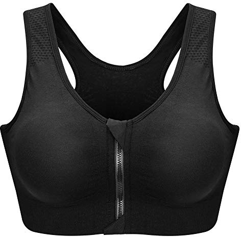 CARETOO Soutien-Gorge de Sport Femme Sport Bra Sportswear Femme Brassière Quotidienne Bralette Fitness Yoga,Noir,4XL