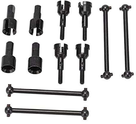 RiToEasysports Accesorios de Coche RC 1/18, Adaptador de Eje de transmisión RC y Junta de Copa RC diversa y reemplazo de Eje de Coche RC para A949 A959 A969 A979 K929 y Otros(Negro)