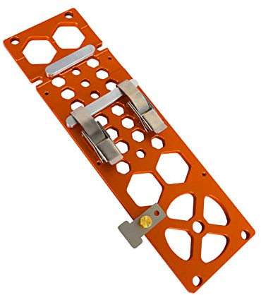 Upgraded 340mm Track Saw Square Right Angle Circular Saw Guide Rail Angle Stop Accessories,Woodworking 90 Degree Track Stop Square Cutting Board Compatible with Festool and Makita Guide Rail (Orange)