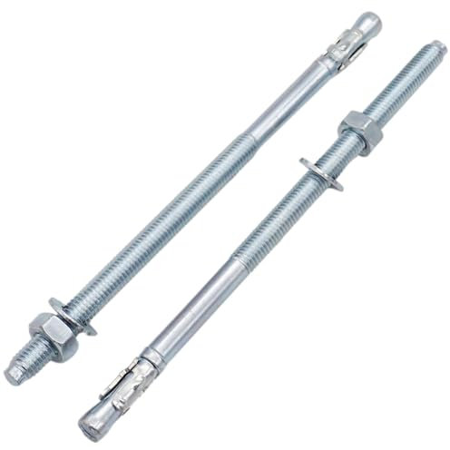 SKIR'CO Ancoraggi a cuneo zincati M8 x 165 mm, tasselli in metallo, bullone di ancoraggio, ancoraggio per muratura, ancoraggio per calcestruzzo, 6 pezzi