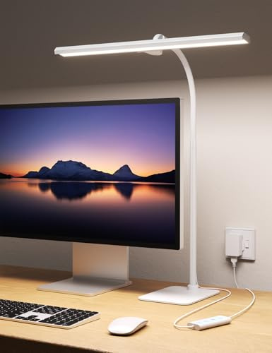 Kary 12W LED Desk Lamp for Home Office, Dimmable Study Light with Base