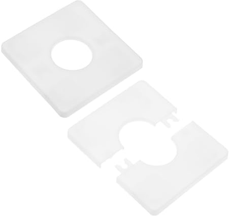 M METERXITY 2-Pack Flangia A Parete Divisibile, Per Tubo 1.3 Pollici/32mm Diametro Esterno Piastra Di Copertura ABS Quadrata Autoadesiva Piastre Dell'Acqua/Rubinetti [Bianco]