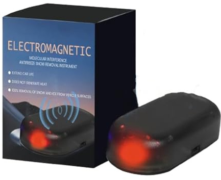 Dispositivo electromagnético anticongelante y quitanieves, herramienta anticongelante y quitanieves, dispositivo electromagnético molecular para quitar la nieve del parabrisas del coche (1pcs)