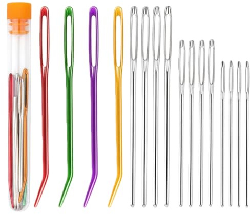 16Pcs Large Eye Blunt Darning Needles, Tapestry Needle, Darning Needle | Wool Needles for Sewing Up Knitting for Crochet, Tapestry, Diy Crafts