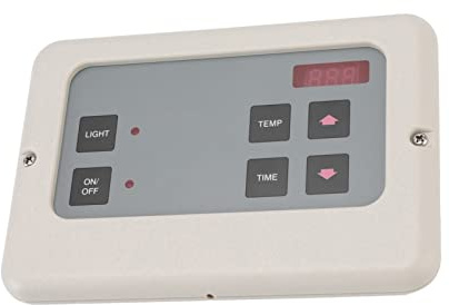 BONKZEBU Bastutemperaturkontroll, Väggmonterad Digital ånggeneratorkontrollpanel, för Basturum och ångbad ABS-material 35 110 ℃ Temperaturområde (Vit)