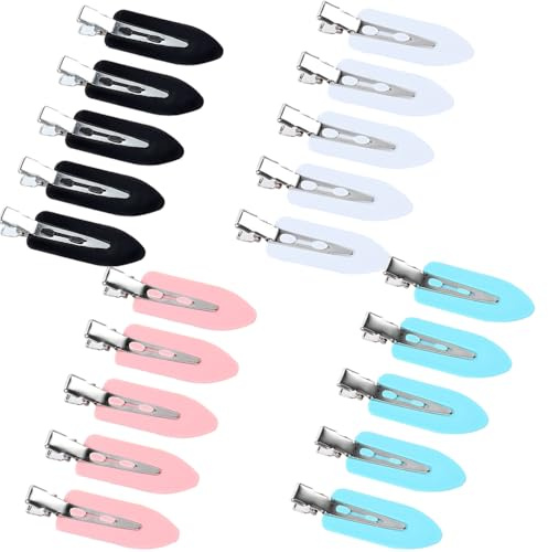 YFTRFR 20 Piezas Pinzas para el Pelo sin Doblar Clips para Mujeres Accesorios de Peinado Accesorios de Peinado para Maquillaje Pinza de Maquillaje de Pelo para Flequillo de Onda